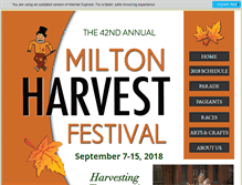 Tablet Screenshot of miltonharvestfestival.com